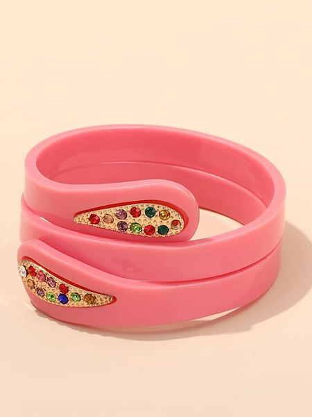 Jasmine Resin Bangle- Pink - bynlonline