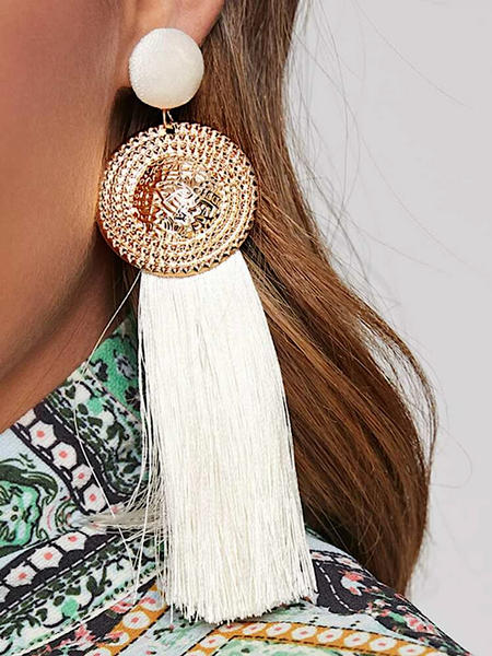 Let’s Brunch Tassel Drop Earring- Ivory