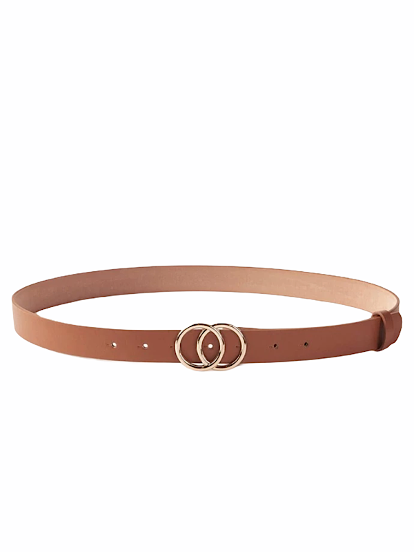 Double Ring Belt- Cognac - bynlonline