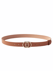 Double Ring Belt- Cognac - bynlonline