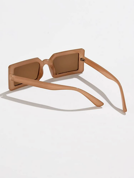 Framed Sqaure Sunglasses- Brown