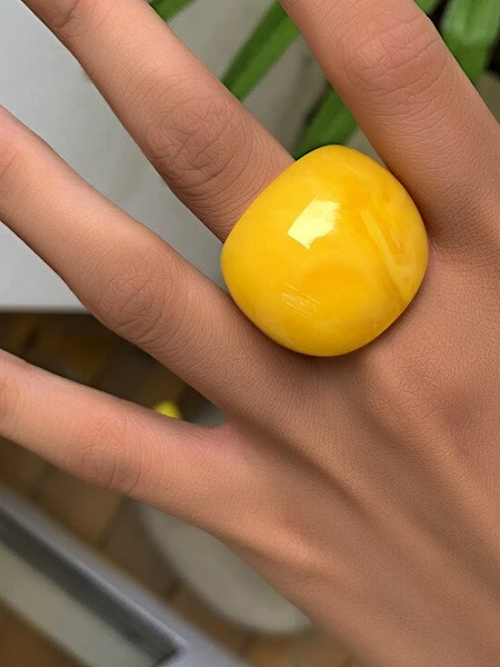 Opal Large Ring- Yellow - bynlonline