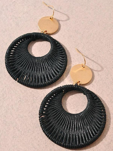 Boho Chic Earring- Black - bynlonline