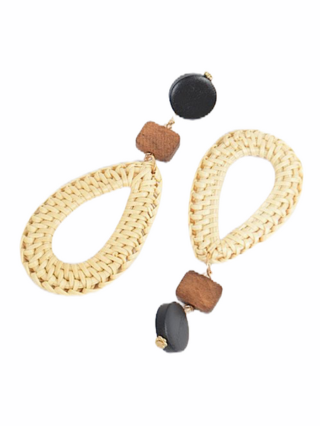 Maruca Bamboo Wood Earring - bynlonline