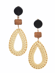 Maruca Bamboo Wood Earring - bynlonline