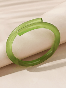 1pc Swirl Resin Bangle- Green - bynlonline