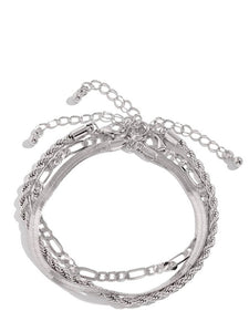 Triple Threat Bracelets- Silver - bynlonline