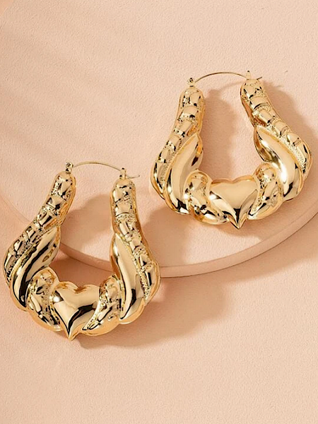 Brooklyn Large Hoop Earring- Gold - bynlonline