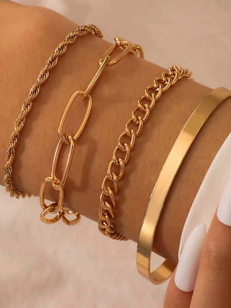 Ria Bracelet Set- Gold - bynlonline