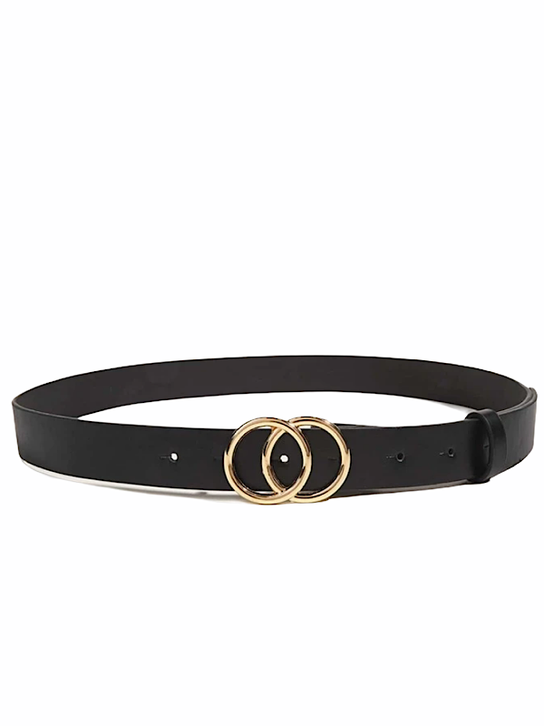 Double Ring Belt- Black - bynlonline