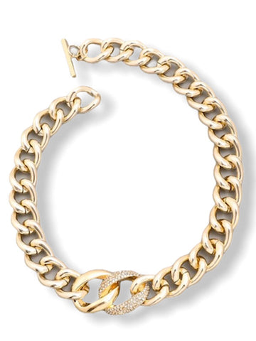 Thick Link Necklace- Gold - bynlonline