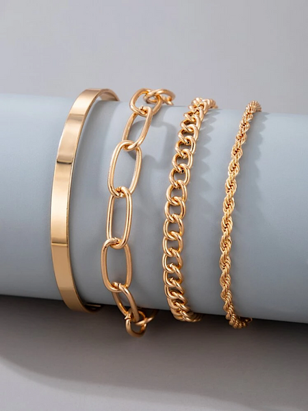 Ria Bracelet Set- Gold - bynlonline