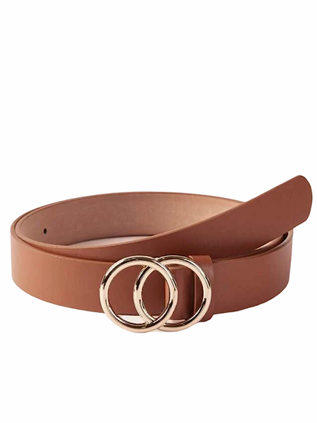 Double Ring Belt- Cognac - bynlonline