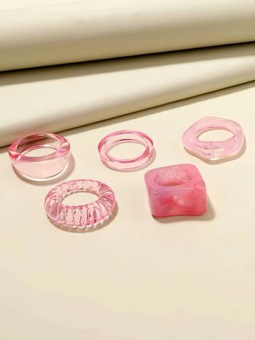 Successful Ring Set- Pink - bynlonline