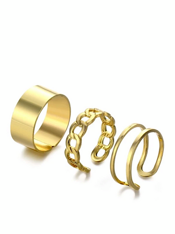 Sei Ring Set- Gold - bynlonline