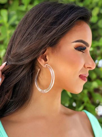 Clear Hoop Earrings