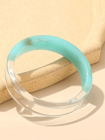 Amara Clear Bangle- Mint - bynlonline