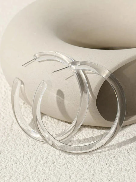 Clear Hoop Earrings