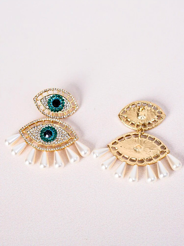 Perla Eye Rhinestone Earring