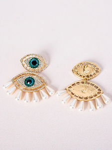 Perla Eye Rhinestone Earring