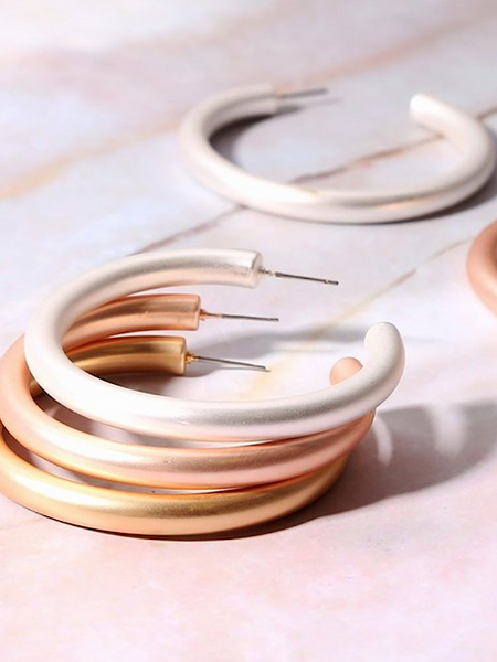 Eve Hoop Earring- Rose Gold - bynlonline